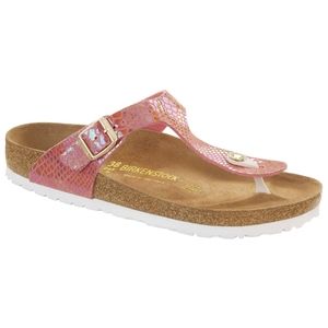 Pink Snakeskin Birkenstock Gizeh Sandals sz 40
